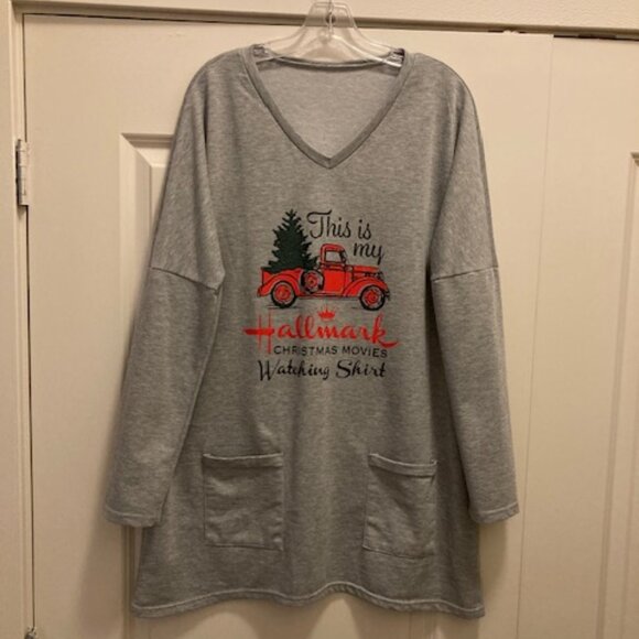 Hallmark Christmas Movie Watching Shirt - Size Large - Picture 1 of 6